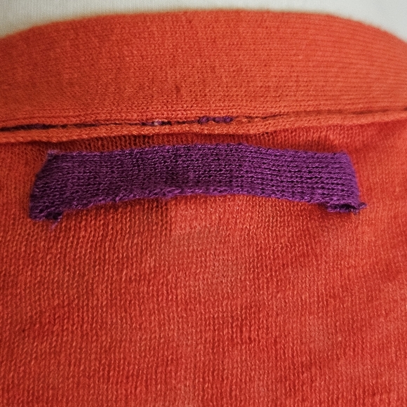 Anthropologie Moth Long Sleeve Button Up V-Neck Cardigan Size Slits Size Large - Picture 8 of 16